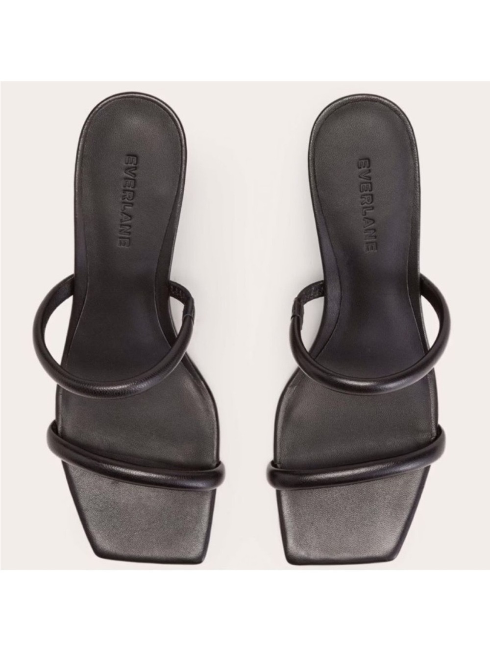 Everlane Shoes 7 Double Strap Heel Sandal Black - Picture 5 of 12